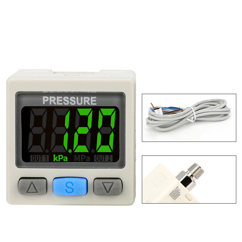 Digital Display Pressure Switch SMC Type High Precision Gas Pressure Sensor Switch Digital Vacuum Negative Pressure Switch