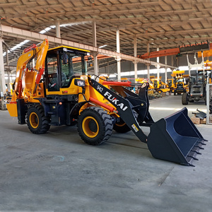 Chinese brand mini tractor with front end loader and backhoe WJ-40 mini backhoe loader