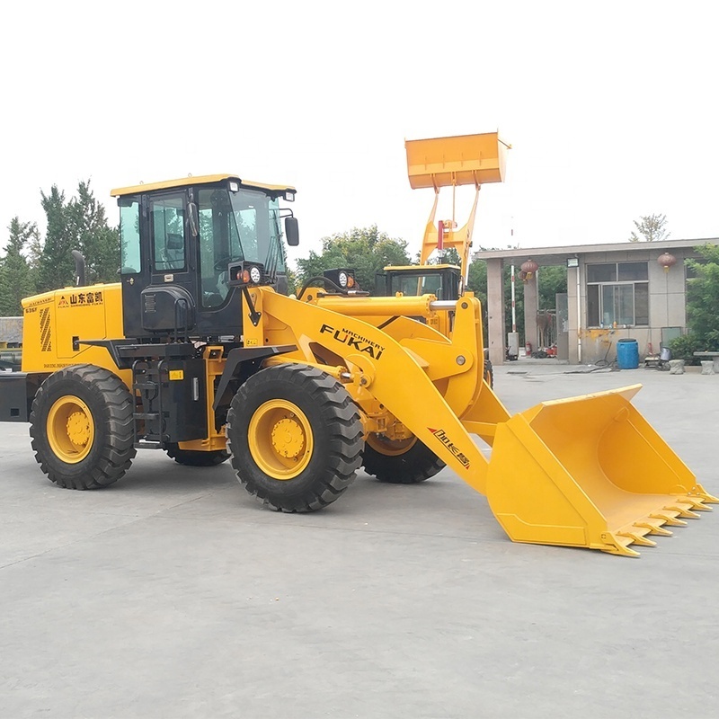 construction wheel loader 3000kg Earth moving Equipment big power wheel loader with lawn mover