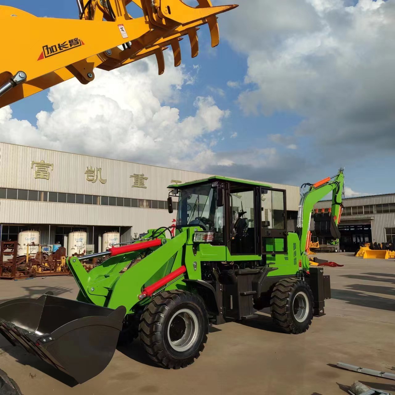 Four Wheel Drive Mini Backhoe Loader Good Price Chinese YUCHAI Engine Backhoe for Sale