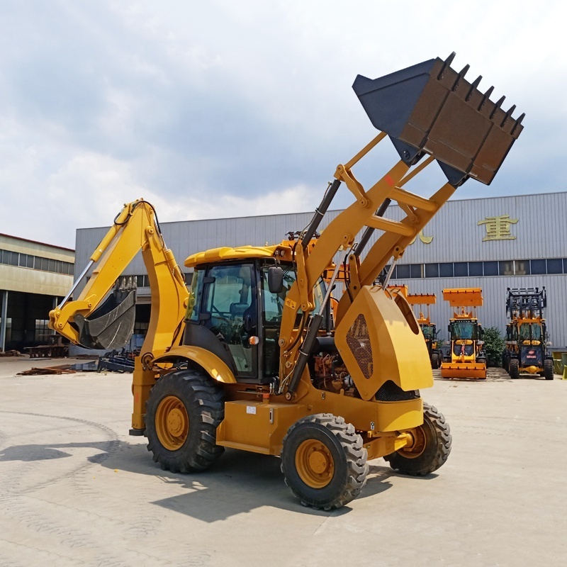 High quality YUCHAI engine backhoe loader small tractor excavator loader with backhoe