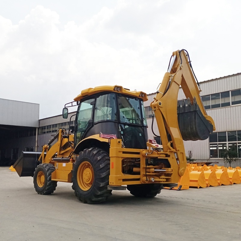 Cheap compact tractor backhoe loader four wheels tracked loaders with backhoe