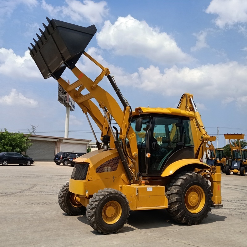 Cheap compact tractor backhoe loader four wheels tracked loaders with backhoe