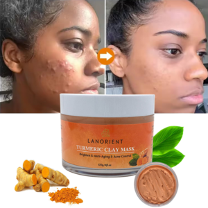 Turmeric Mud Facial Mask 120g Deep Cleansing Blackheads Clay Mask Brighten Acne Dark Spots Removal Exfoliating Mud