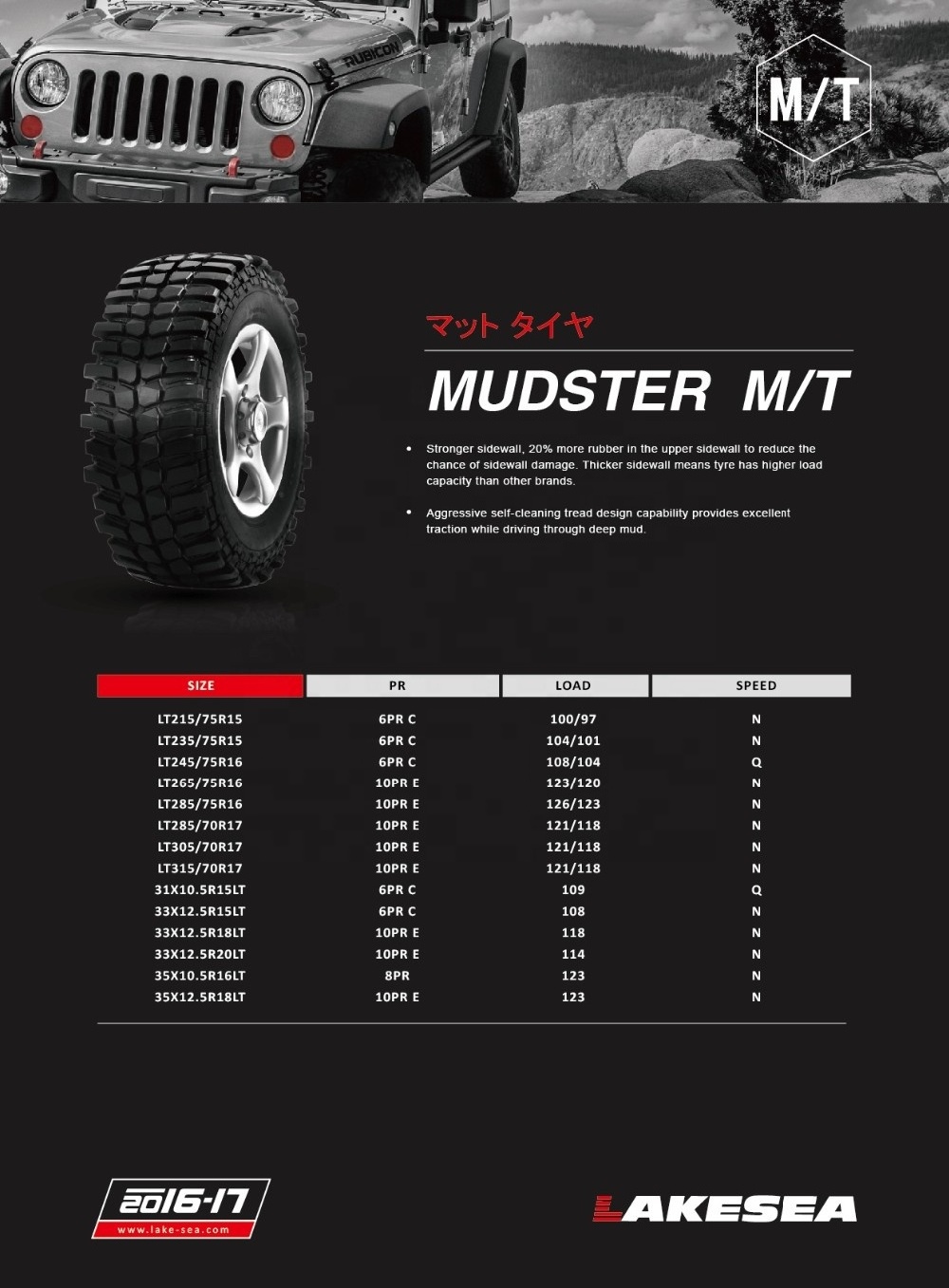 Mudster Toughness: Lakesea 4*4 Off Road MT Tires for Ultimate Grip