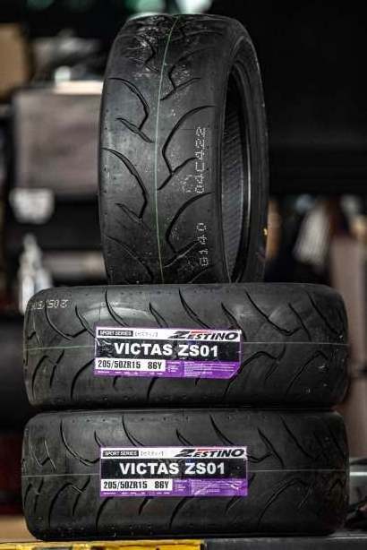 Zestino Large Tread Block Large Grip Tire  Victas ZS01 225/45R15  Professional Circuit Race Tire