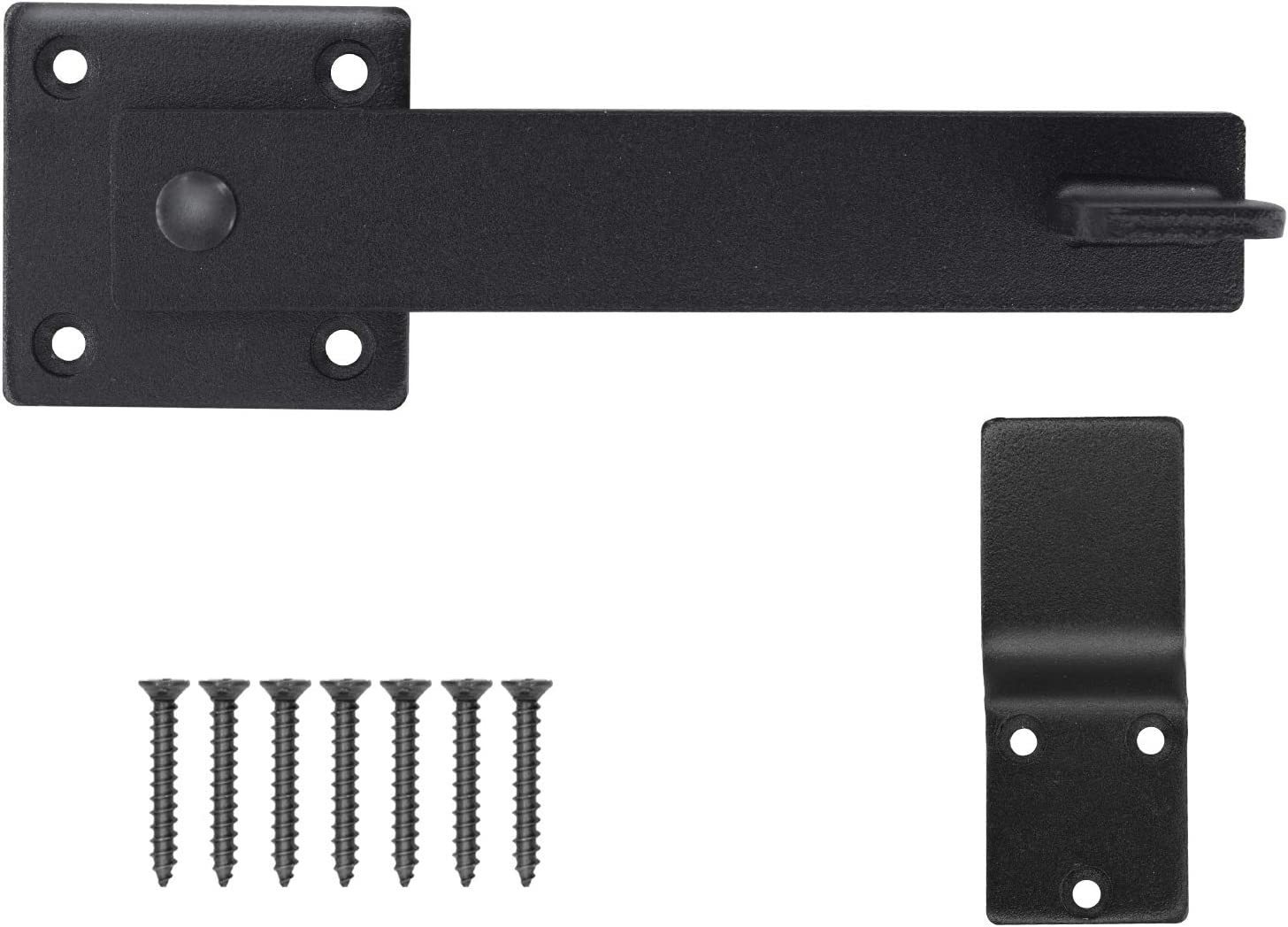 NouraVita 6 Barn Door Flip Latch, Sturdy Farm Flip Fence Gate Latch Iron Hardware