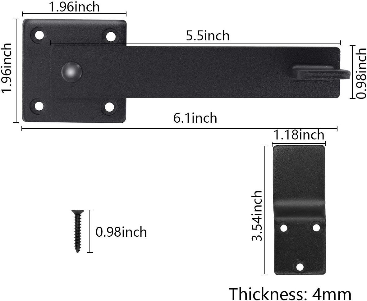 Barn Door Flip Gate Latch for Sliding Door Fence Shed Door Farm Gate