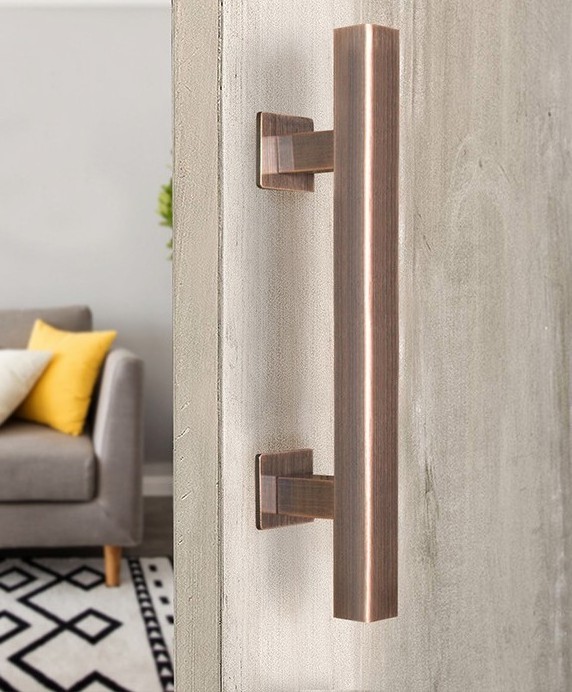 bronze double side pull handle for wood door