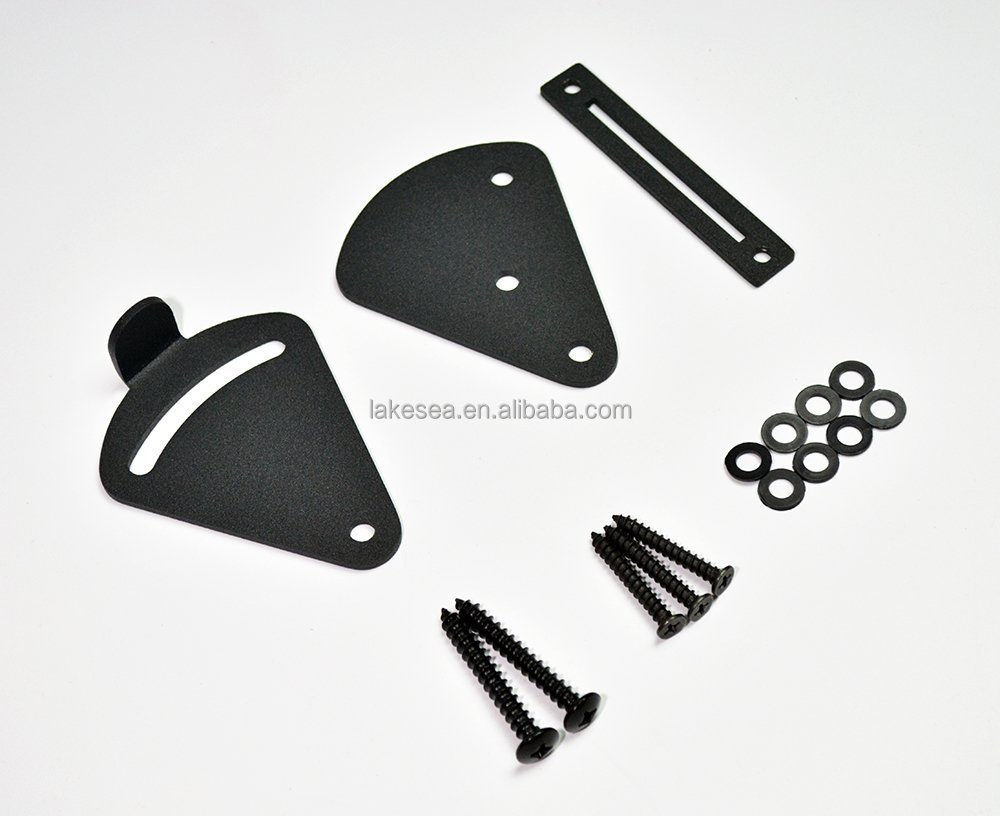 Black sliding barn door hardware for barn door lock