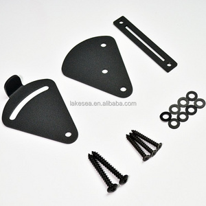 Black sliding barn door hardware for barn door lock