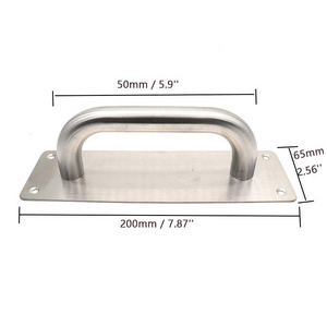 Stainless Steel Pull Push Door Handle Plate for Wooden Door