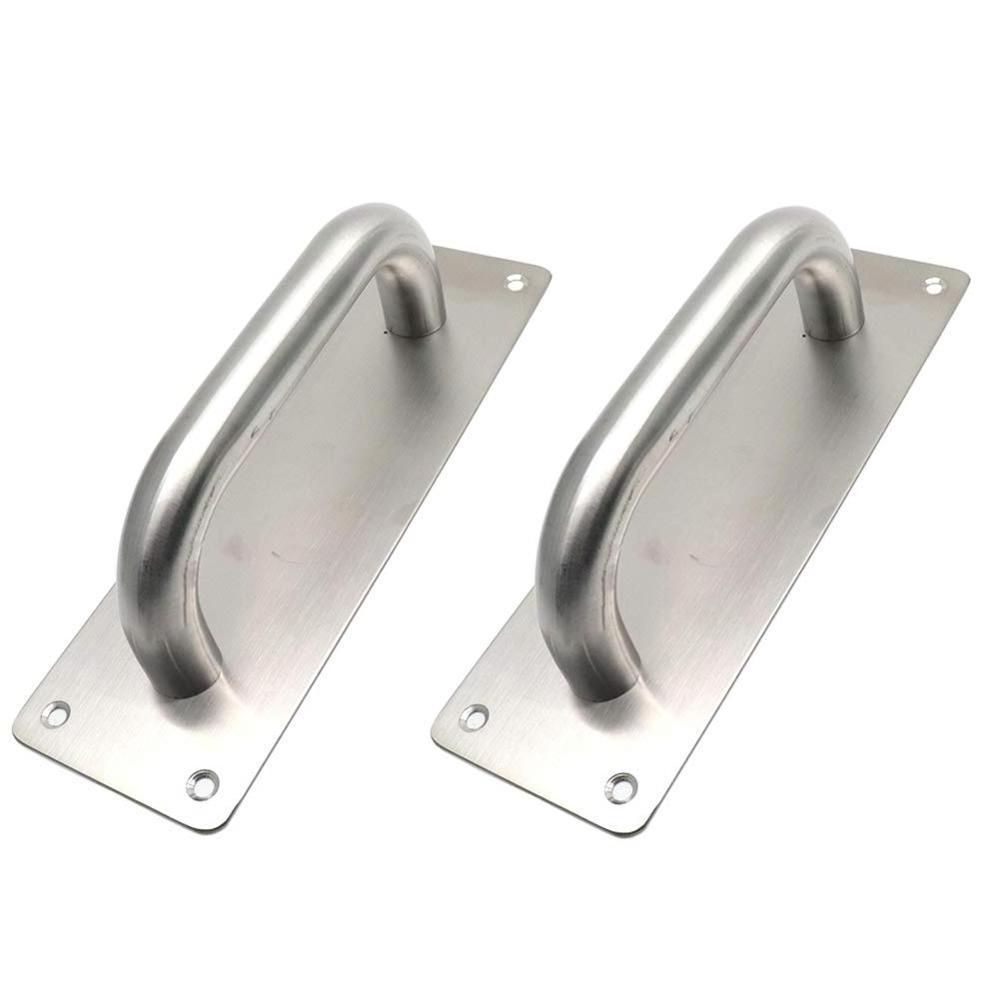 Stainless Steel Pull Push Door Handle Plate for Wooden Door