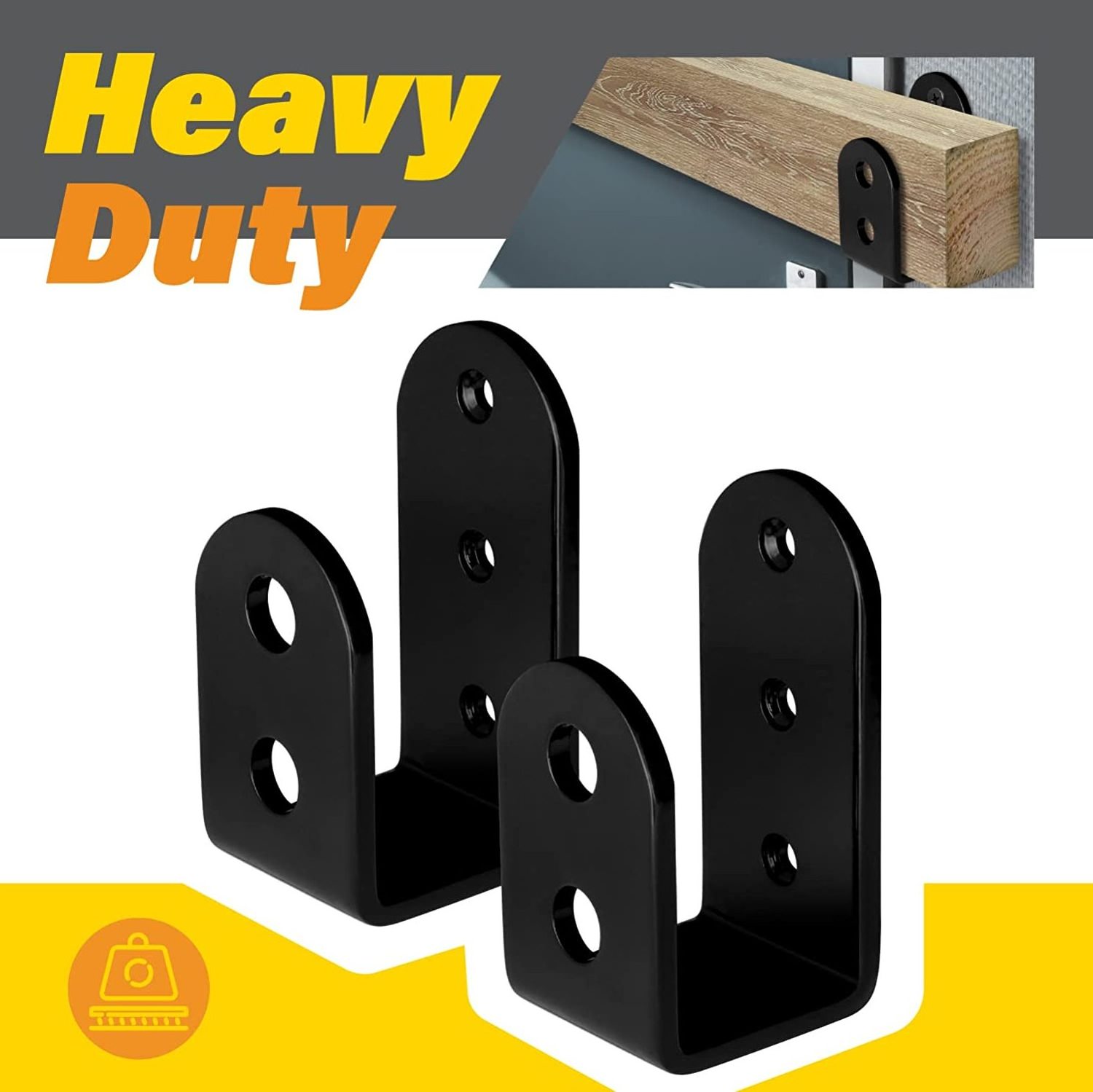 Heavy Duty Open Bar Security Holder Bracket for barn door