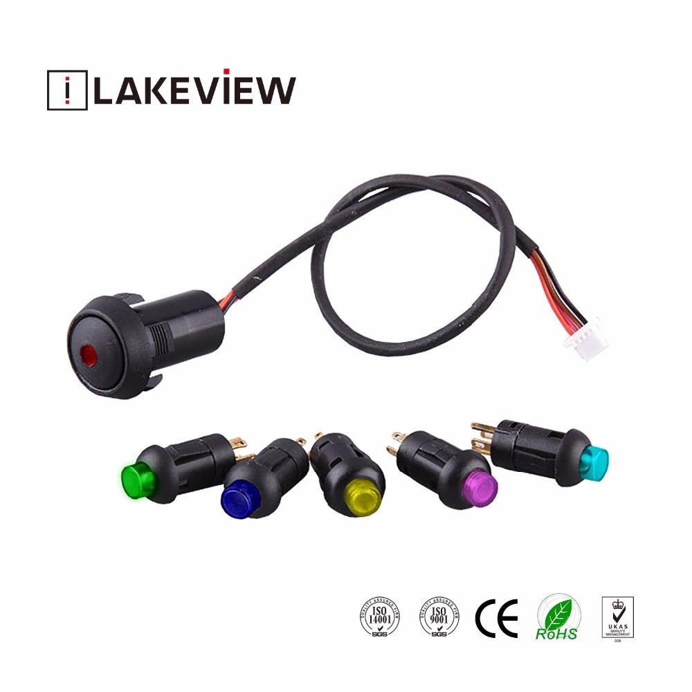 Lakeview Panel Mount or Wire Soldering Momentary Bi Color Illuminated Push Button Switch