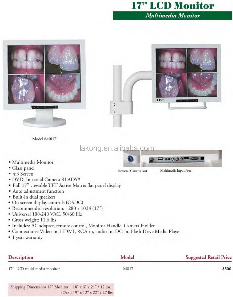 Adjustable LCD Dental Monitor Bracket Extension Arm