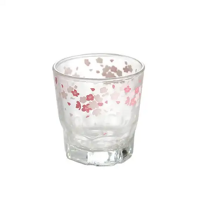 w product ideas 2023 Lead free glass NEW Super Cute shot glasses Souvenir sakura decal soju glass Different Size