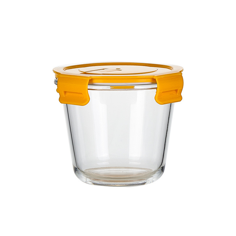 Promotional Newly Cute Hinged Locking lids Glass Microwaveable sealed bowl Kitchen Home Glassware for food storage