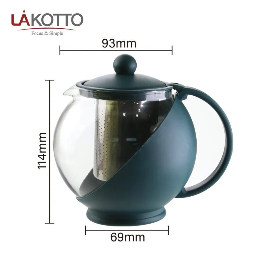 New Product Glassware Heat Tempered Blooming Glass Flower Glass Tea Pot Heat Resistant With Tea Infuser Loose Leaf Tea Pots