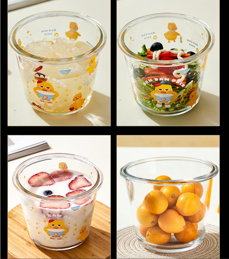 Promotional Newly Cute Hinged Locking lids Glass Microwaveable sealed bowl Kitchen Home Glassware for food storage