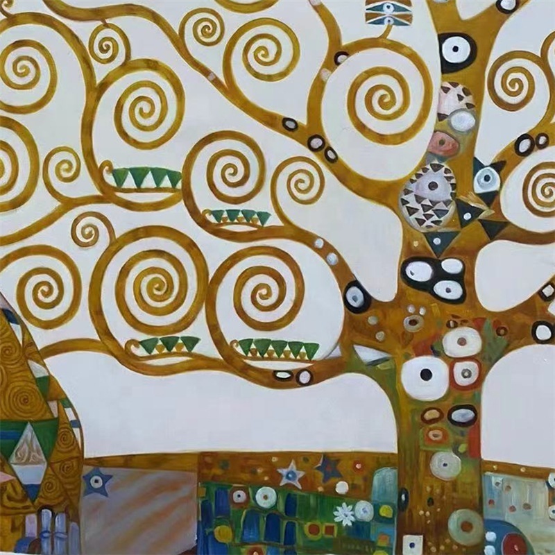 Handmade Museum Quality Famous Artists Reproduction Art Tree Of Life Gustav Klimt Painting for Living Room Oil Painting Decor