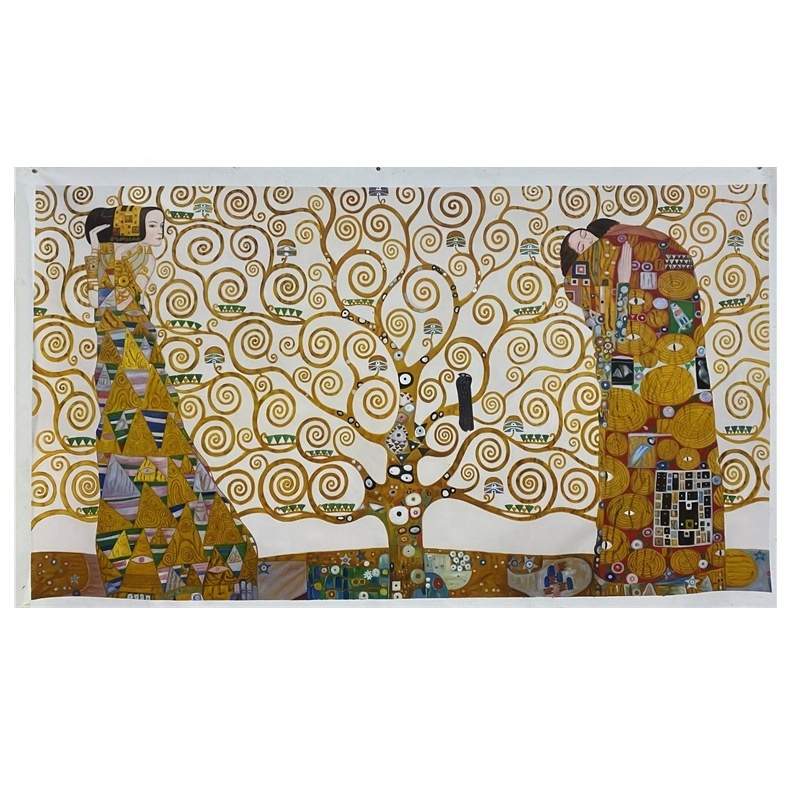 Handmade Museum Quality Famous Artists Reproduction Art Tree Of Life Gustav Klimt Painting for Living Room Oil Painting Decor