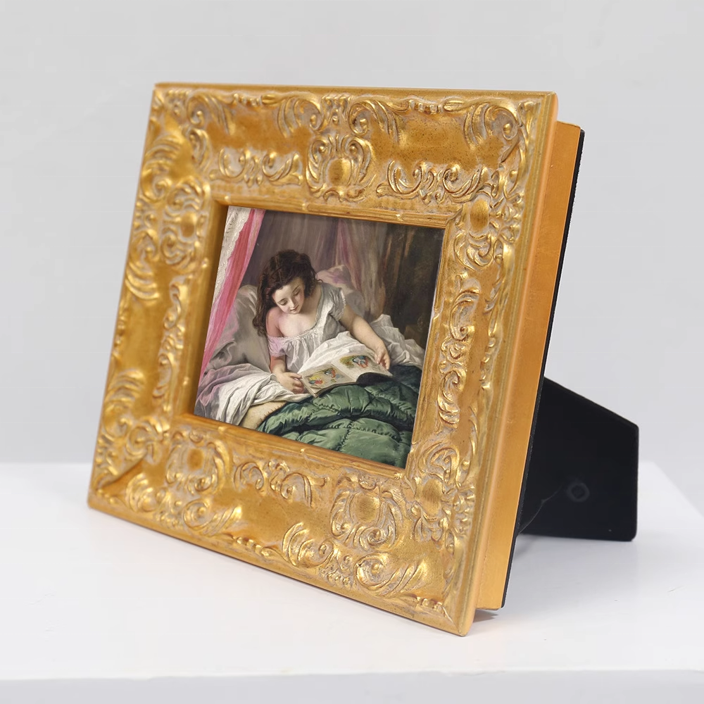 Antique Gold Leaf Wood Phoeo Frame Custom Size Oil Painting Frame Wholesale Cheap Picture Frame