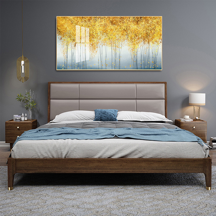 Abstract Painting Hotel Decoration Modern Gold Tree Still Life Wall Art Large Landscape Crystal Porcelain Painting