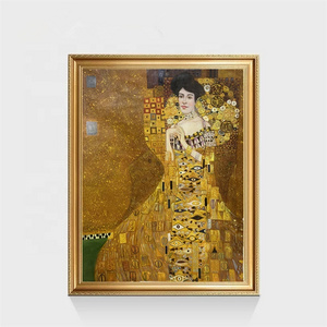 Custom Handmade Oil Painting Portrait of Adele Bloch-Bauer I by Gustav Klimt Decorative Painting Reproductions Framed Canvas Art