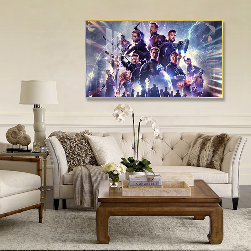 Light Luxury Pop Movie I am Iron Man Living Room Gallery Wall Home Entrance Front Crystal Porcelain Painting