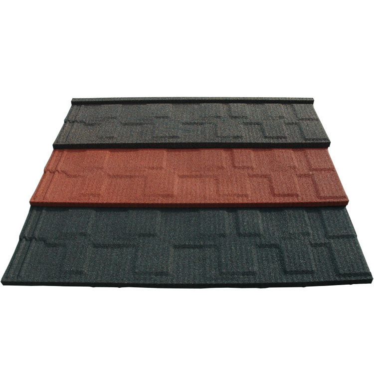 stone coated steel roofing flat sheet decorative colour stone coated metal roofing sheet