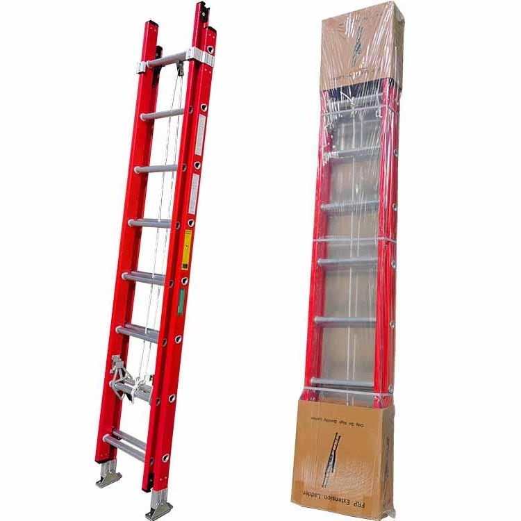 Heavy duty telescopic extension ladder fiberglass folding combination step fiberglass extension ladder