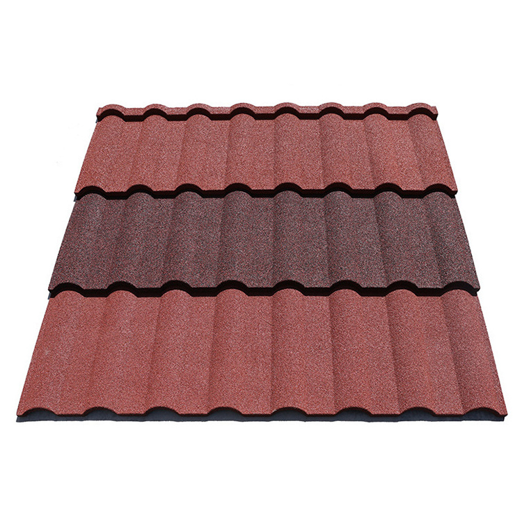 stone coated steel roofing flat sheet decorative colour stone coated metal roofing sheet