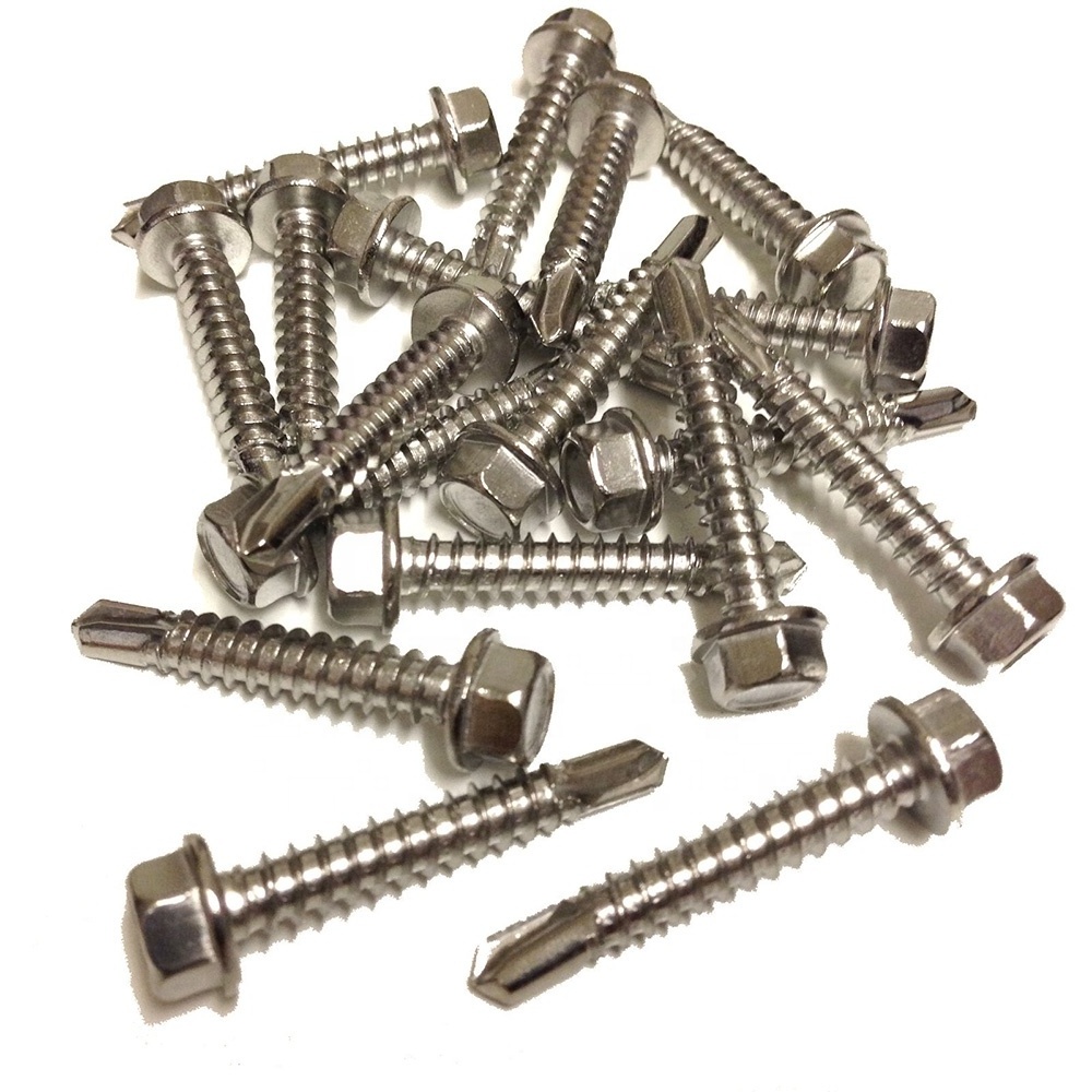 Fast Shipping Hex Washer Head Self Drilling Screws Hex Head Self Drilling Screw with Separate Washer