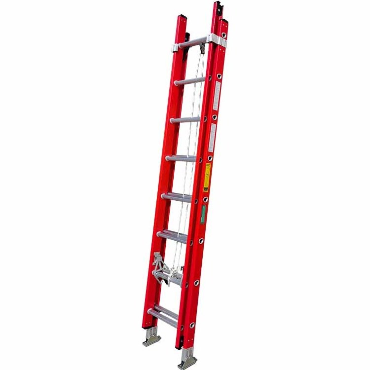 Heavy duty telescopic extension ladder fiberglass folding combination step fiberglass extension ladder