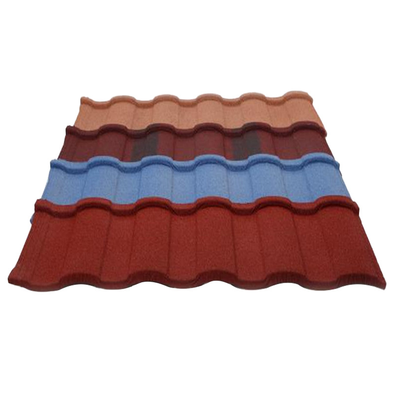 Blue Colored Stone Coated roofing tiles shingle tiles Bond tiles