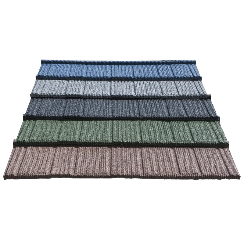 Blue Colored Stone Coated roofing tiles shingle tiles Bond tiles