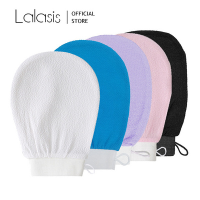 Lalasis exfoliating glove exfoliating mitt dead skin bath gloves exfoliating body scrubber for shower