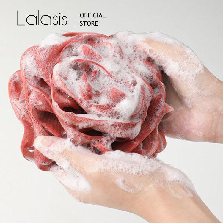 Lalasis bath adult bath flower soft shower mesh foaming sponge bath bubble ball skin clean tool bathroom accessory