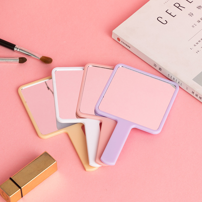 Lalasis branded cosmetic mirror metal pocket mirror personalized square make up hand held mirror