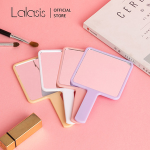 Lalasis branded cosmetic mirror metal pocket mirror personalized square make up hand held mirror