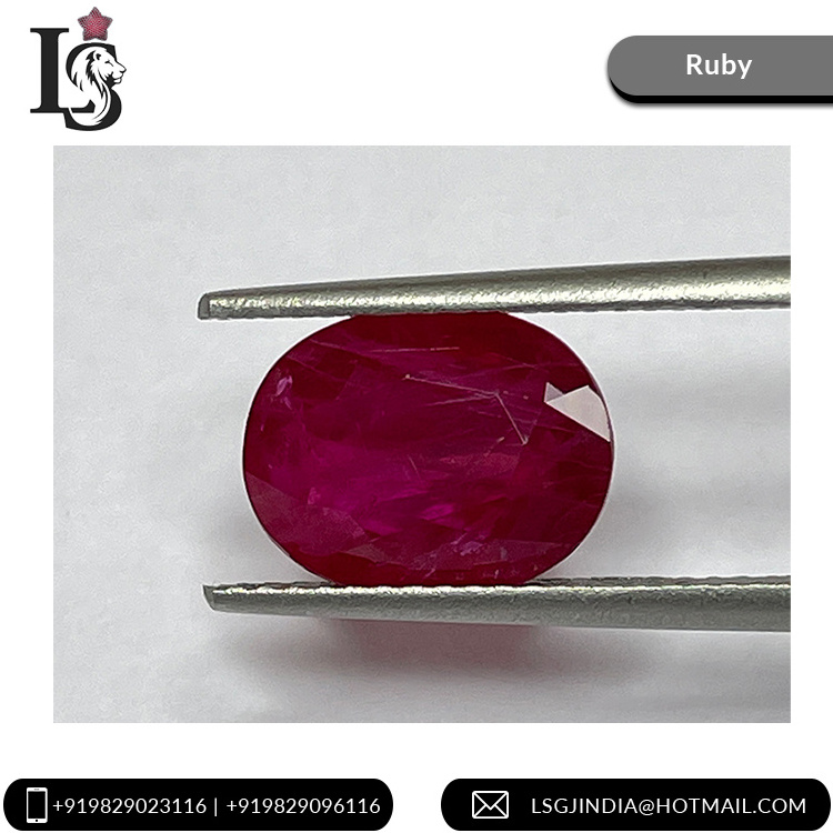 3.35 carat Oval Shape 100% Natural Pigeons Blood Red Color Ruby Burma Loose Gemstone for Rings/ Birthstones