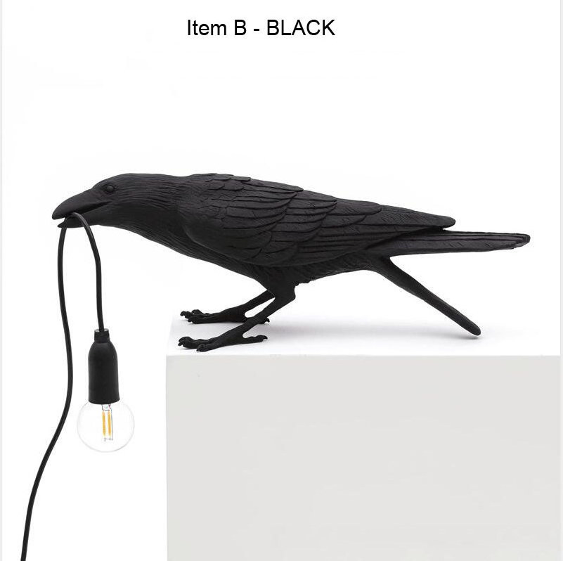 nordic fancy led birds hotel table lamp modern bedside desk lamp for bedroom