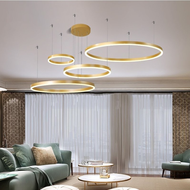 cct changeable and dimmable circles modern pendant light ceiling light BY1020