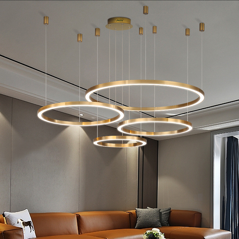 cct changeable and dimmable circles modern pendant light ceiling light BY1020