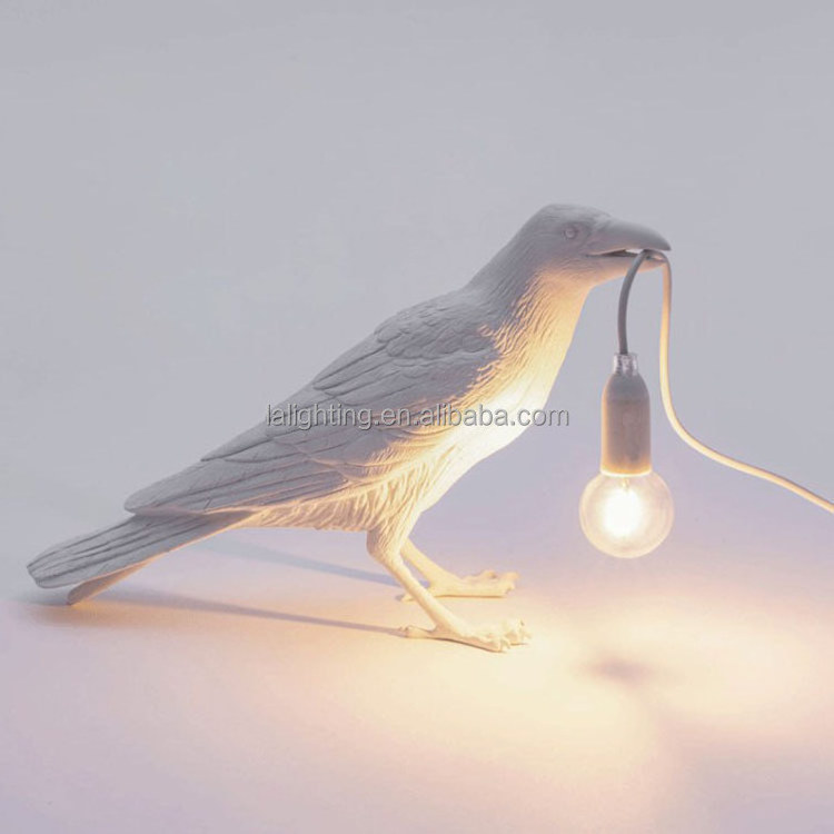 nordic fancy led birds hotel table lamp modern bedside desk lamp for bedroom