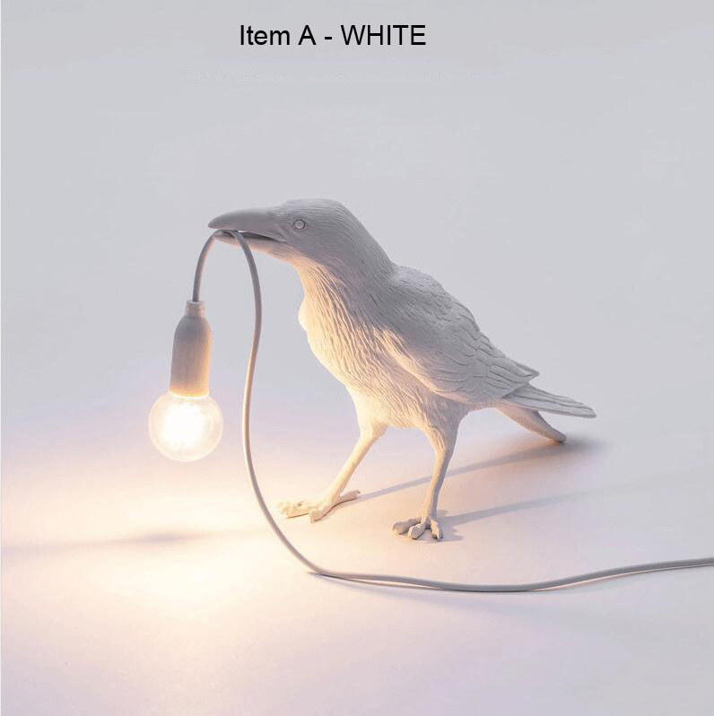 nordic fancy led birds hotel table lamp modern bedside desk lamp for bedroom