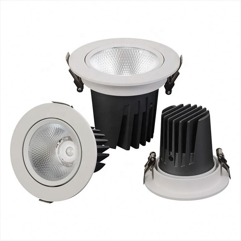 Factory Hot Selling High Lumen Recessed 12W 20W 30W 40W Cob Fixture Lamp Dimmable Led Spotlight