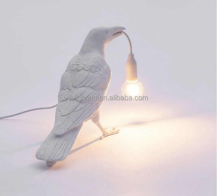 nordic fancy led birds hotel table lamp modern bedside desk lamp for bedroom