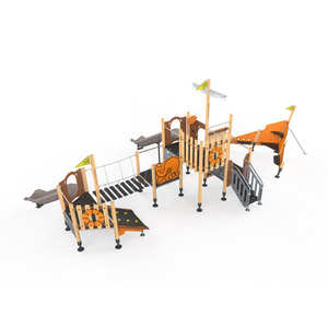 Huge Playground School and Park Kids' Amusement Equipment with Slides Outdoor Playsets for Children